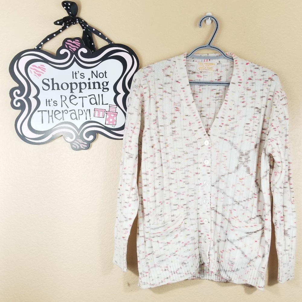 Full Fashioned Multicolored Cardigan, size Large